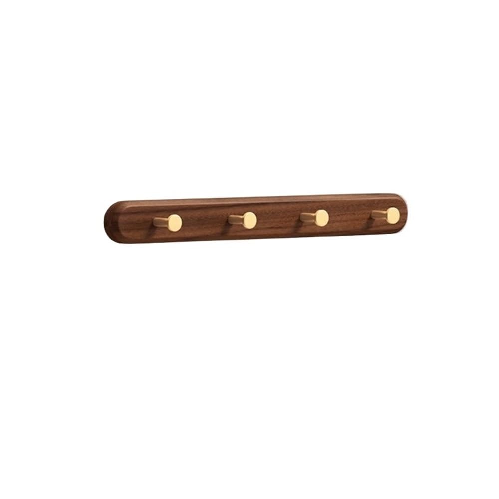 YQINQIN83B Coat Hangers Solid Wood Brass Clothes Hook, Entrance Foyer Hanger, Hat, Wall Mounted, Door for Bedroom(Beige,Medium)