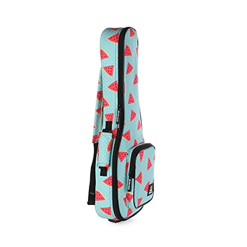 Ukulele Case Size 8 Official Colors Front Pouch Triple Shock-Proof Padding Enhanced Glide Zip Backpack Straps (Watermelon Delight) (Concert) #TOP7