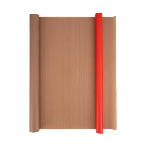 Bake-O-Glide 1m x 660mm Non Stick Reusable Cooking & Baking Liner, Woven Glass Fabric Coated in 100% PTFE, marrón