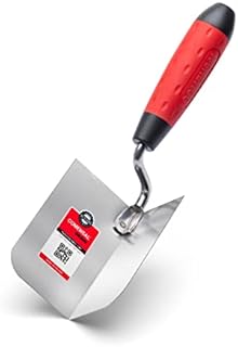 COMENSAL® Internal Corner Trowel - Inner Corner Trowel - Plastering Trowel - Stainless Steel Internal Corner Trowel - Non-Slip Soft Grip - Made in EU