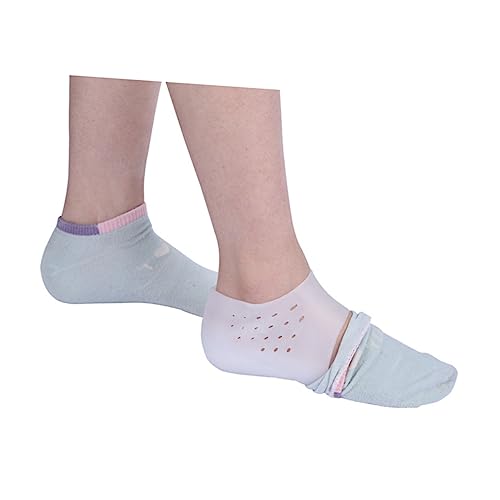 Didiseaon 3 Pack Heel Socks Ankle Cover Breathable Air Holes Soft Silicone for for Day Wear