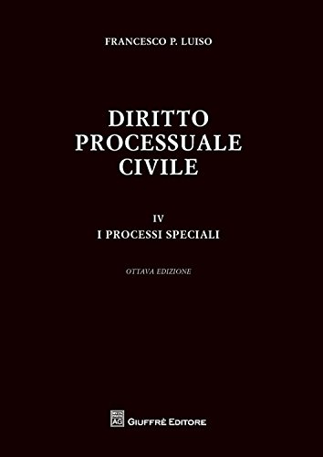 Diritto processuale civile: 4 Diritto processuale civile: 4