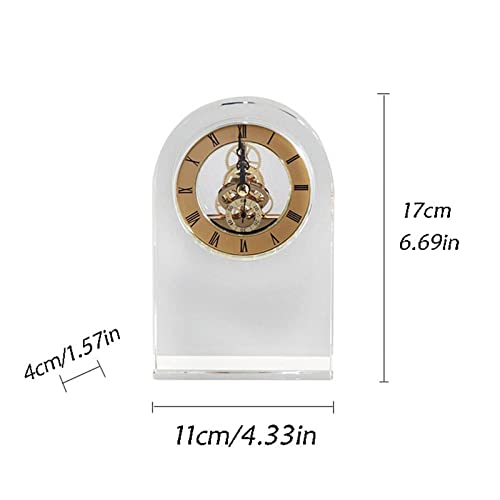 Decoracion de reloj de cristal adorno de mesa de salon 3