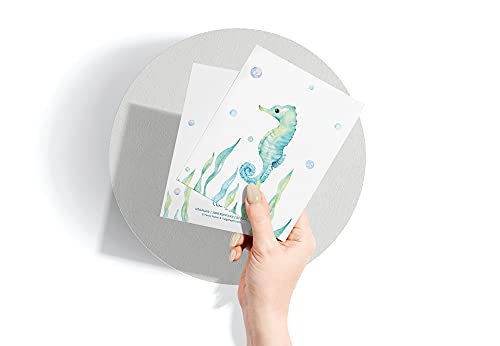 Image of Twigs Paper - Assorted Ocean-Themed Greeting Cards - Stationery Cards with Envelopes - Thank You Card - Blank Note Cards - Greeting Cards for All Occasions - Made in USA (5.5 x 4.25, Set of 12)