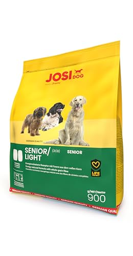 JosiDog Senior/Light (5 x 900 g) | Senior | Premium Trockenfutter für ausgewachsene ältere oder wenig aktive Hunde | leicht, ausgewogen & gut bekömmlich | Powered by JOSERA | Hundefutter | 5er Pack
