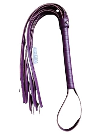 Flogger Whip Dog Massage Whip Toy & Game 40 Fringes (PURPLE)