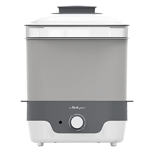Image of The First Years Modular Baby Bottle Sterilizer and Dryer - Countertop Bottle Sterilizer - Sanitizes Baby Bottles, Baby Pacifiers, Breast Pump Parts - Baby Bottle Feeding Supplies