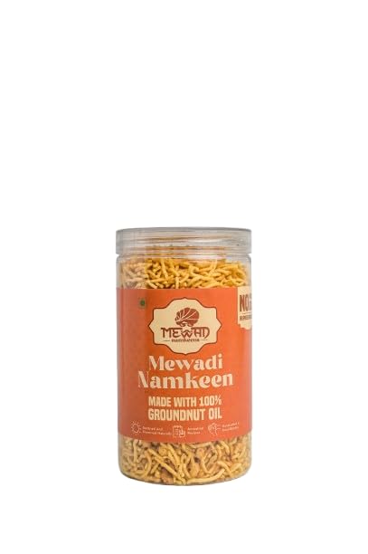 Image of Mewad Poha Sev, Mewadi Namkeen & Mixture Spicy Combo | Traditional Indian Namkeen Assorted Snack Pack | Made with 100% Groundnut Oil | No Palm Oil | 750g Pack of 3