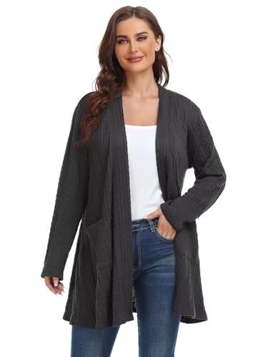 Image of BELAROI Plus Size Cardigan Sweaters for Women 2026 Pockets