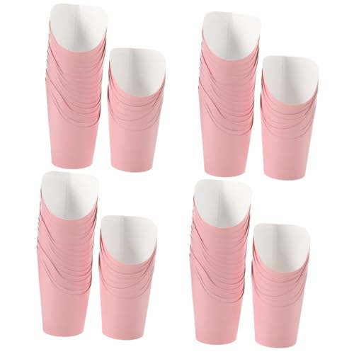 Cabilock 4sets Snacks Paper Cups French Fry Cups Multi-function Snack Holders 100pcs*4