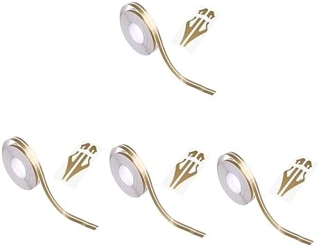 Set De 4 Adornos Florales En Forma De S Para Barandillas De Escalera Y Cercas De Jardín, De Acero Inoxidable Dorado, Fáciles De Instalar Y Con Acabado Lujoso