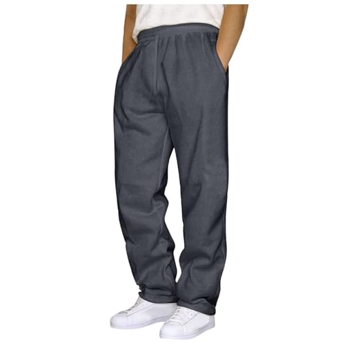 Cargo Pants for Men, Baggy Sweatpants Men Fleece Sweatpants Sherpa Lined Warm Drawstring Elastic Pants with Pockets 2025