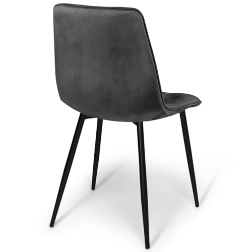 Lot de 4 chaises MILA en velours pour salle à manger - vue 5