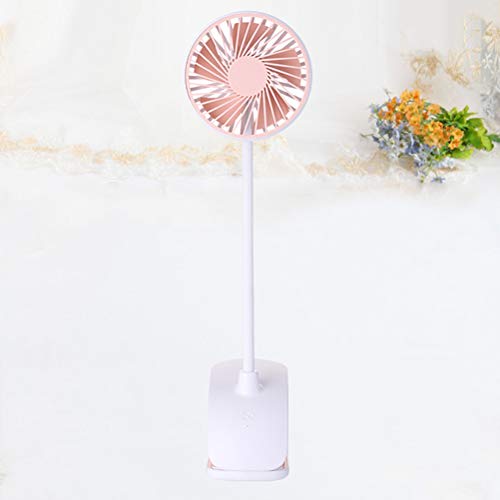 1 peça criativa 1200 mAh USB pequeno clipe ventilador desktop para crianças verão meninas (rosa)