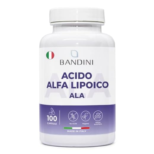Bandini® Acido Alfa Lipoico ALA a Rilascio Ritardato | Adatte ad un'alimentazione Vegana | Assorbimento massimo | Antiossidante naturale | Protegge dallo Stress Ossidativo | 100 capsule | 100% Vegan