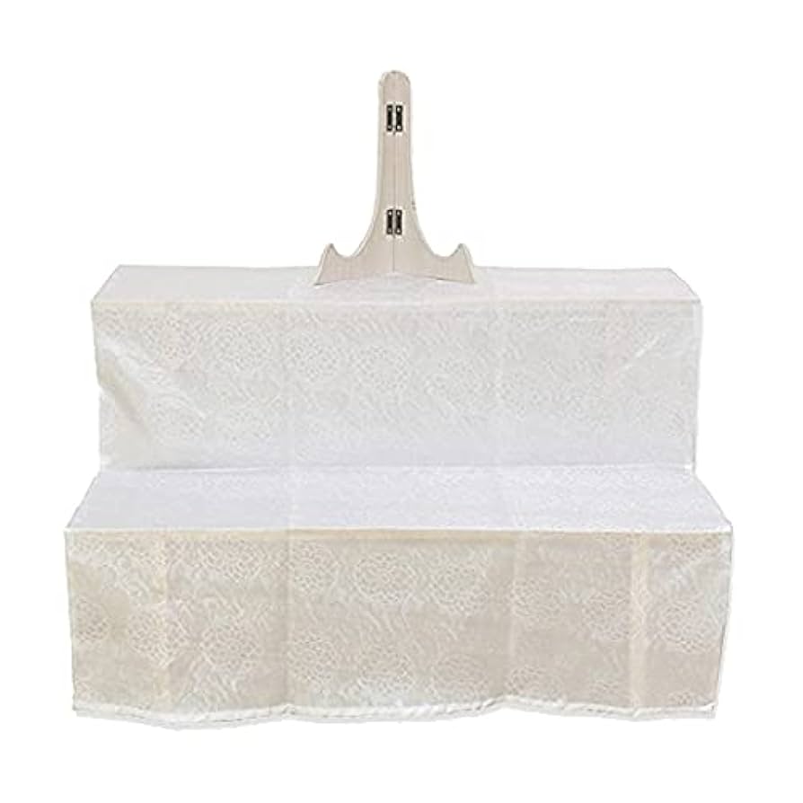 後飾り二尺二段写真立・白布付　木製　5台/1ケース 後飾り/盆飾り 2段式 木製枠後飾り 写真立て、白布付き 葬儀用品