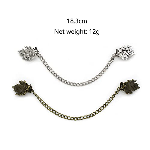 7Pcs Retro Sweater Chain Shawl Clips Cardigan Dresses Clip Collar Clip with Chain for Women Girls4