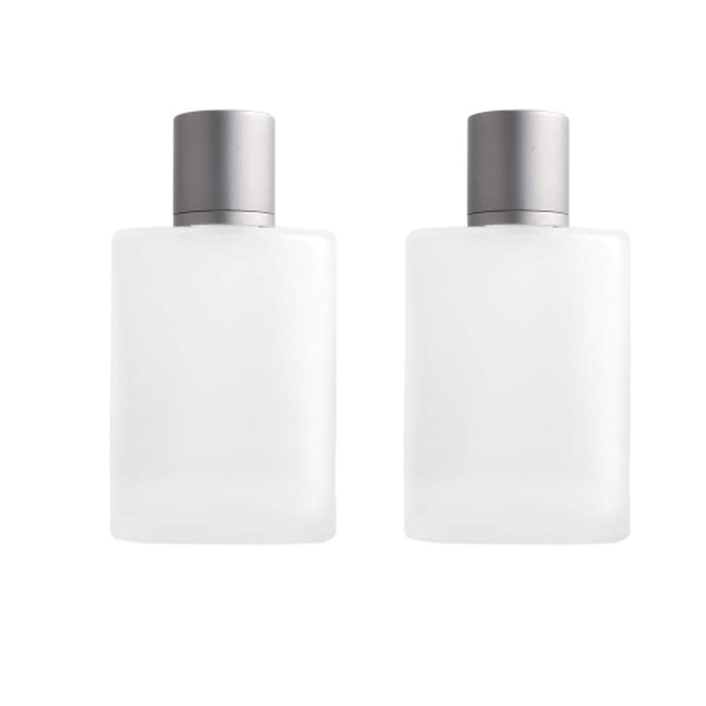 Hunky Dory 2pcs 30ml Superior Qaulity Frosted Empty Refillable Glass Bottle with Screw (Easy) Spray Pump and Cap for For DIY Perfume, Essential Oils, Blends, Rose Water, Costemic Use (Pack of 2)-image-6