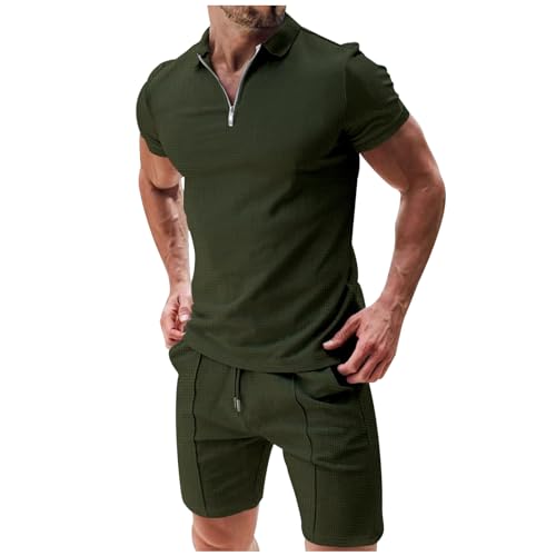 Survêtement de sport respirant à structure texturée avec polo et short
