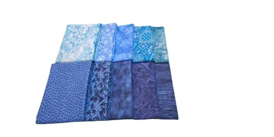 Fat Quarter Bundle Assorted Blue Prints - 10 pcs