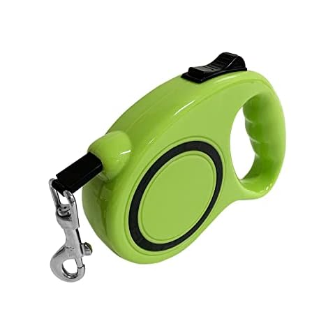 Retractable Dog Leash, 16.4ft Heavy Duty Pet Walking Leash with Anti-Slip Handle for Small/Medium Dogs, 360°Tangle-Free Design, One-Handed Brake, Pause, Lock (Green) Cover
