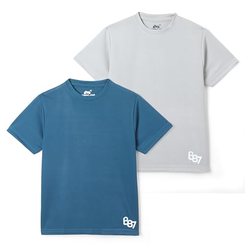 Image of chopper club Boys (5-14 Yrs) Sports T Shirts in Quick Dry Fabric Regular Fit Moisture Wicking Polyester Pack of Tees