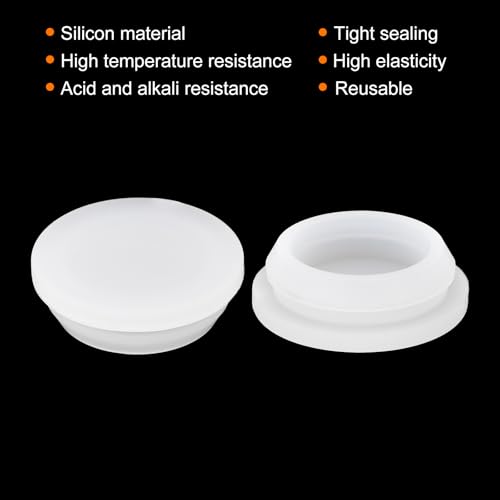 Image of MECCANIXITY 6pcs Silicone Snap in Locking Hole Plugs,25mm /1 Inch Mounting Diameter Narrow Groove Width 2mm Panel Seal Cover Round for Kitchen Bulkheads Waterproof Sealing Plugs Clear