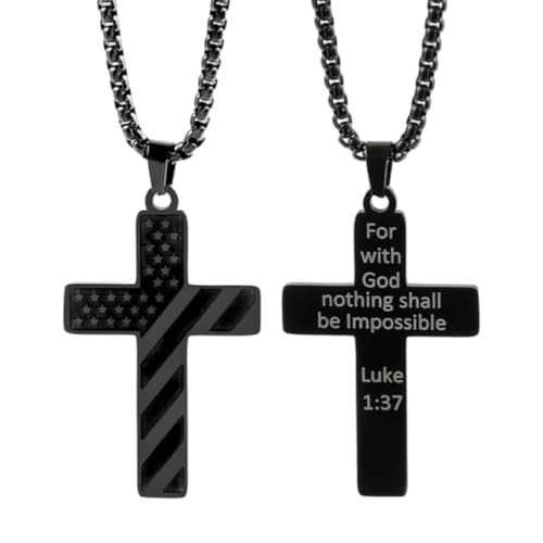 Collier Drapeau américain Argent 925 Homme Cadeau Inspirant Fête