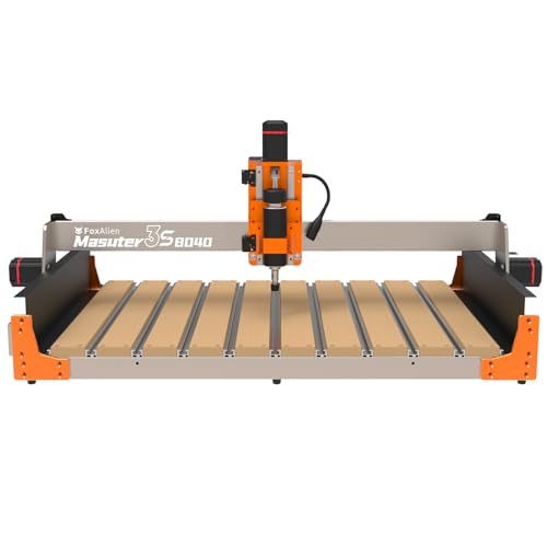 Image of FoxAlien 3S 8040 X-axis Extension Kit with T-slot Hybrid Spoilboard Work Table for Masuter 3S CNC Router Machine, for Large Engraving Carving Projects (Extend X-axis to 32 inches)