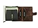Secrid Men Mini Wallet Genuine Leather Vintage black RFID Safe Card Case max 12 cards, Brown, 65 x 102 x 21 mm