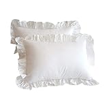 Tamaño: caja de almohada blanca, conjunto de 2, cada de 74 x 48 cm (sin inserción)..Nuestras cubiertas de almohadas le brindan suavidad y comodidad óptimas durante toda noche.