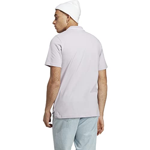 Adidas Men's Aeroready Essentials Pique Small Logo Polo Shirt, Silver Dawn, X-Large #TOP1