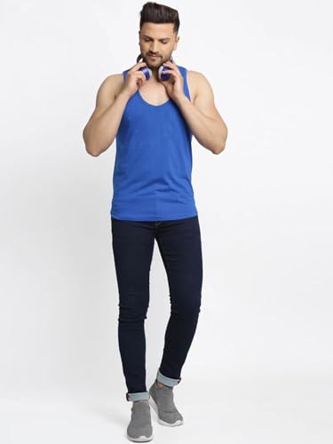 Image of Regular Fit 100% Cotton Vest for Men Multipurpose Sleeveless Undershirts Tank Top Use for Gym wear, Running Tanks Sando and Outdoor Baniyan for Men