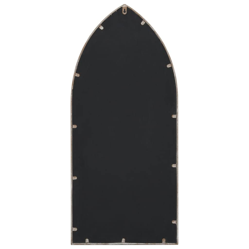 Gartenspiegel Sand 100x45 cm Eisen mit Rosteffekt, Wandspiegel für Außenbereich, dekorative Deko für Flur, Bad, Schlafzimmer, beleuchteter Kosmetikspiegel für Schmink und Rasur