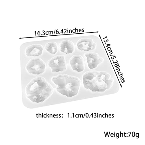 Zayookey Stone Silicone Molds Geode Pendant Mold Epoxy Resin Mould Casting for DIY Aromatherapy Stone Quartz Jewerly Keychain Earrings Necklace Project (Irregular Gem Mold)