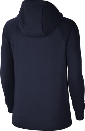 Nike Damen Nk Flc Park20 Fz hættetrøje Hoodie Und Rei verschluss Sweatshirt, Obsidian/Weiß/Weiß, XL EU