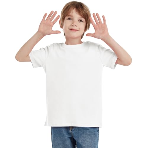 Image of Dreammonkey 2T-12Years Kids Cotton T-Shirt Short Sleeve Crew Neck Tshirt for Boys and Girls