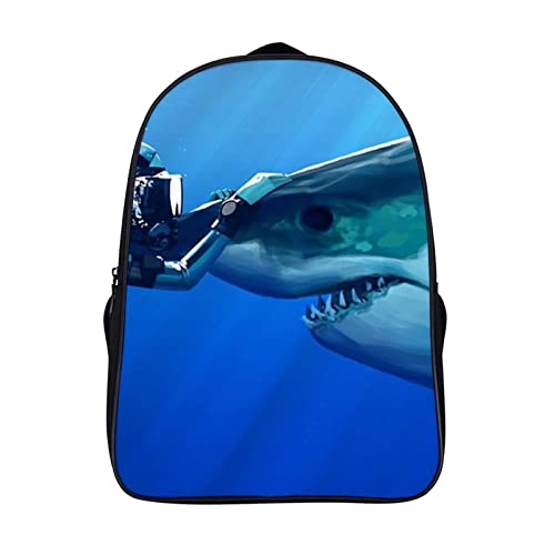 Sac à dos enfant motif requin 3D pour l'école et sorties week-end