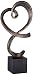 Studio 55D Swirling Heart 17 1/4" High Sculpture in Brushed Nickel
