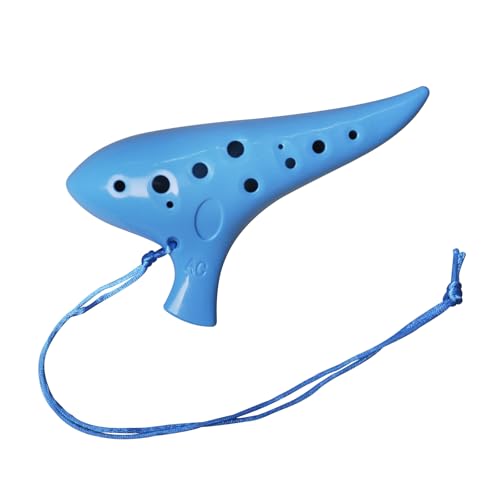 rayzm 12-Loch Alto C Okarina, 13-Ton C-Dur, Langlebige ABS-Kunststoff Okarina Blasinstrument mit Tasche für Anfänger