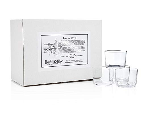 History Company Spanish Chatos Stemless Bodega Wine Drinking Glass 4-Piece Set (Gift Box Collection) #TOP4