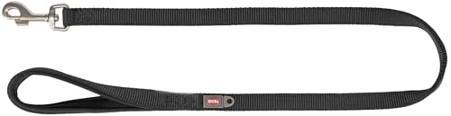 TRIXIE Hundeleine Premium XS, 1,20 m 10 mm in schwarz - stabile Hundeleine mit praktischer Handschlaufe - für kleine Hunde - 200001