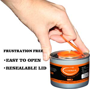 24 Pc 2 Hour Liquid Cooking Chafing Dish Fuel Cans, Food Warmer Heat For Buffet Burners, Parties, Weddings, Banquets, Catering Events, Bulk, Easy To Open, Resealable Covers #TOP2