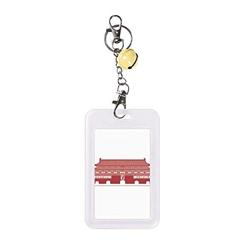 Funda protectora para tarjetas en tus viajes urbanos con diseño de campana amarilla