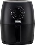 Bella Pro Series - 3.7-qt. 2 in 1 Knob Analog Air Fryer - Black