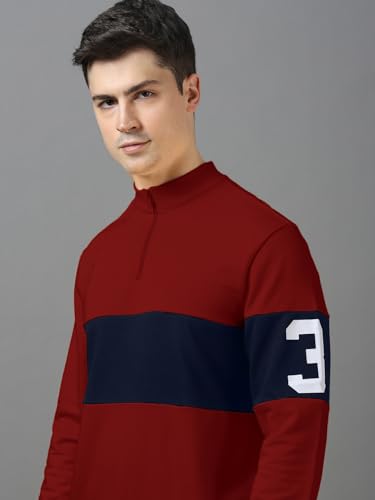 Image of Urbano Fashion Men's Cotton Color Block Sweatshirt