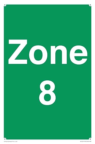 Panneau Zone 8 format 200 x 300 mm en plaque rigide A4P pour signalisation