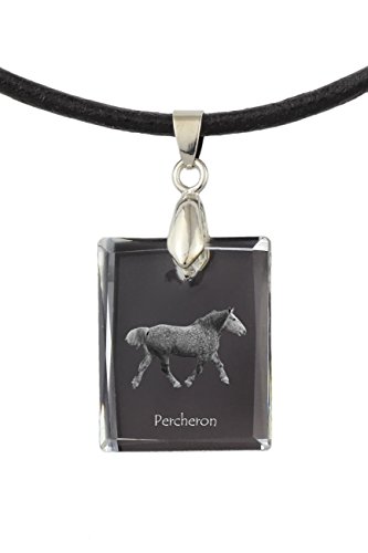 Preisvergleich Produktbild ArtDog Ltd. Percheron, Pferd-Kristall-Halskette, Anhänger, außergewöhnliches Geschenk