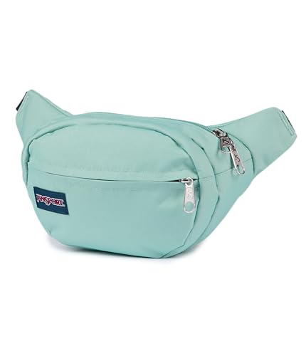 Image of JanSport Fifth Avenue Fanny Pack Crossbody Bags for Women, Men - Stylish, Durable Waist Bag with Adjustable Belt, Main Zippered Pocket, Quick Stash Pocket, Travel Essentials, Faded Sage
