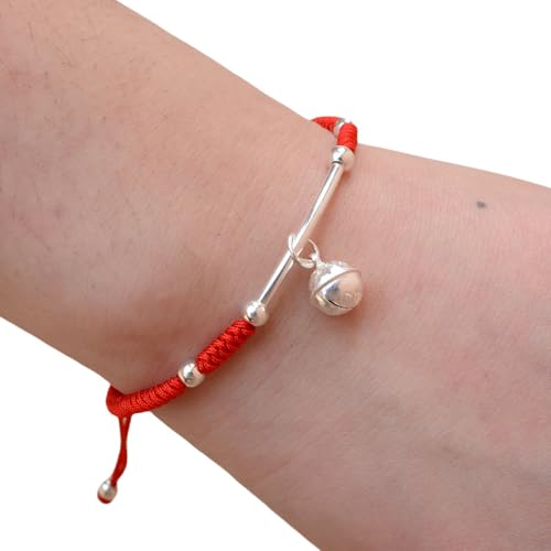 Red Bracelet, 925 Sterling Silver Amulet Bell Charm Buddhist Lucky Red String Rope Thread pulsera roja de Protection Tibetan Bracelets for Women3